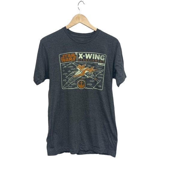 Star Wars Other - Star Wars XWing Fighter Dark Gray Star Wars XWing Design Short Sleeves Crew Neck